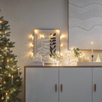 Set of 2 Micro LED Star Lights with Winter Foliage