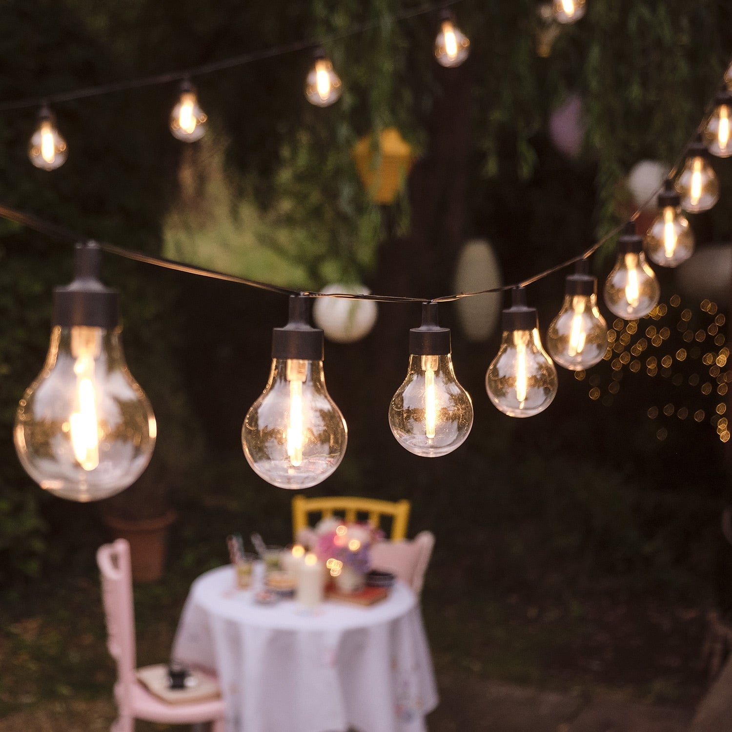 20 Warm White Vintage Style Plug In Festoon Lights