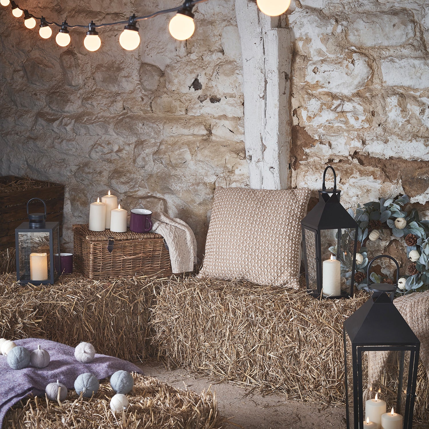 3 Pumpkin Felt Autumn Decorations