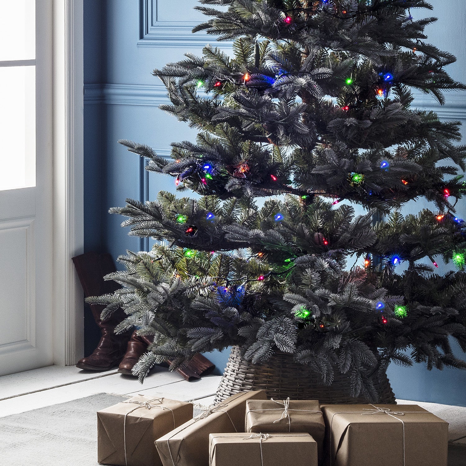 150 Multi Coloured LED Traditional Christmas Tree Lights