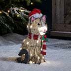 46cm Cat Outdoor Christmas Figure