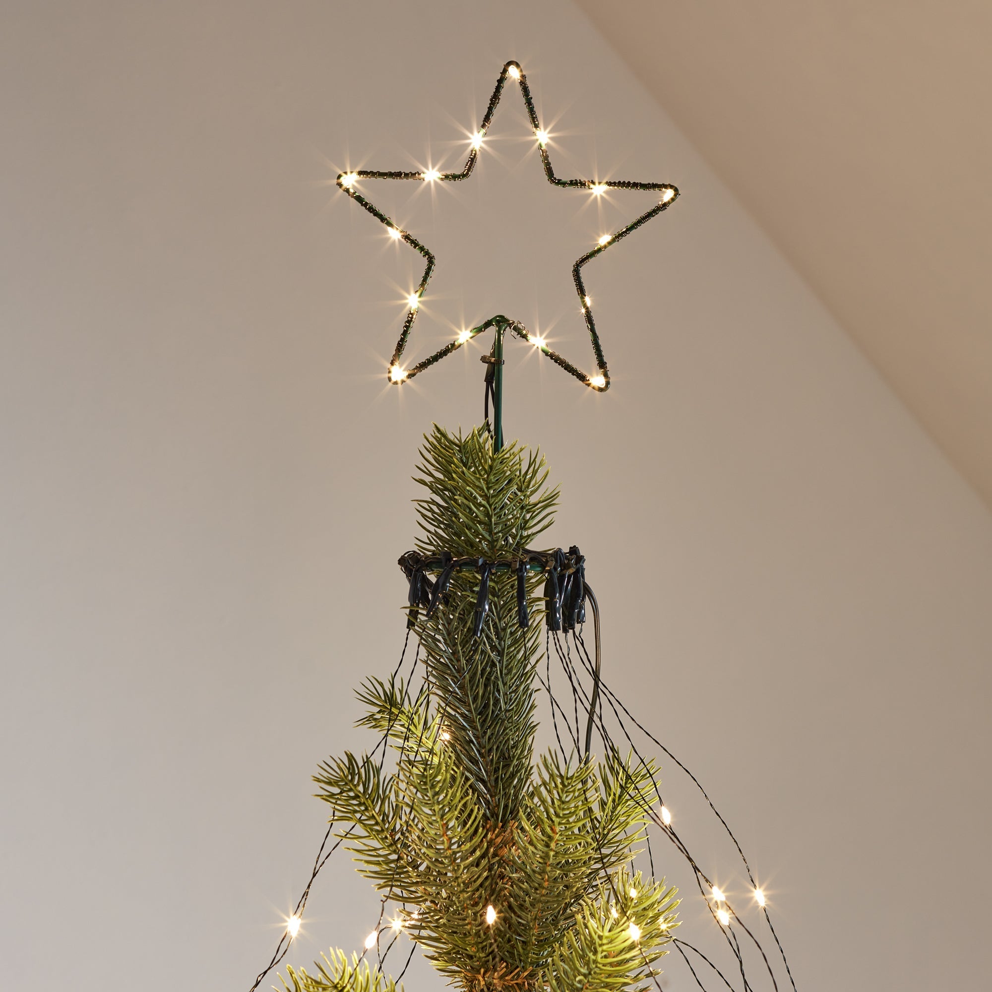 Micro Christmas Tree Lights with Osby Star LED Tree Topper