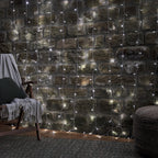 Dual Colour LED Warm White & White Curtain Lights With Remote Control 2m x 2m