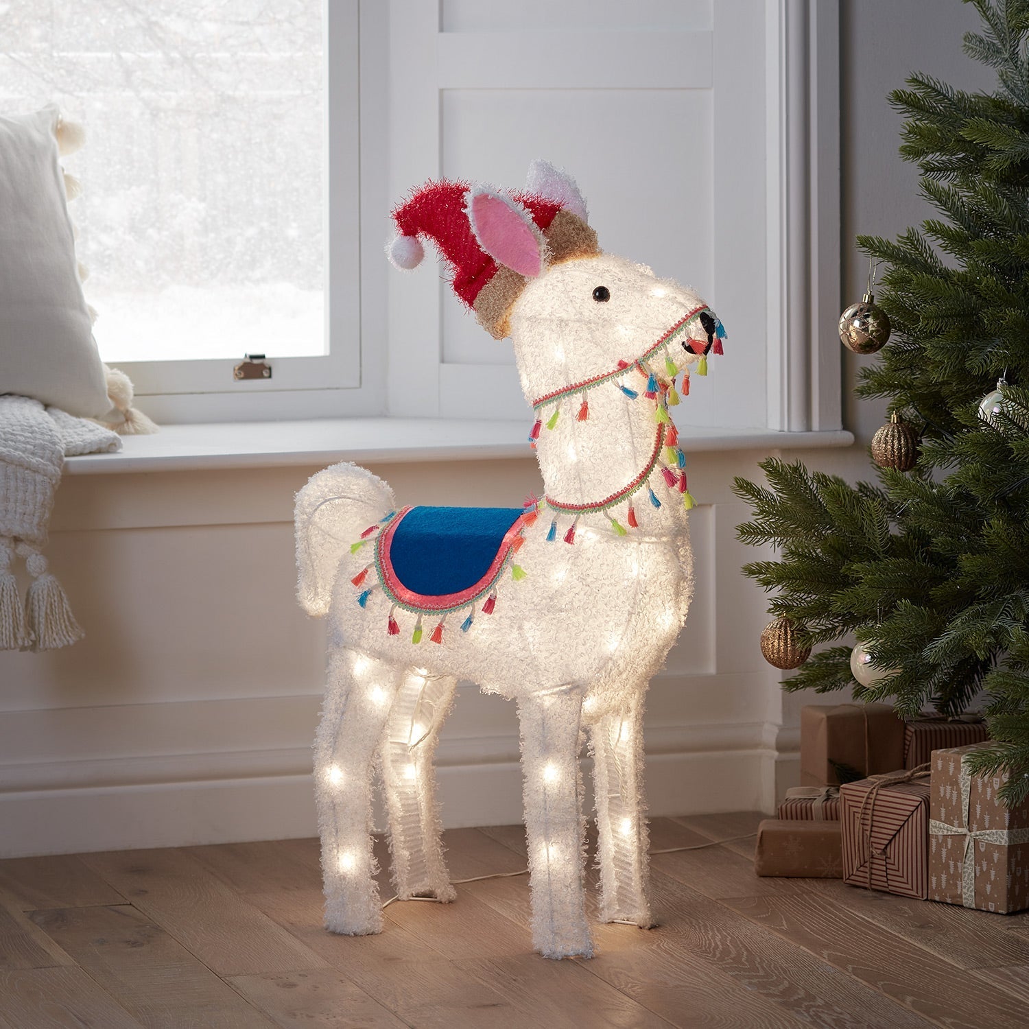 78cm Alpaca Christmas Figure