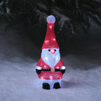 30cm Santa & Snowman LED 3D Acrylic Figure Duo