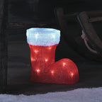 22cm Santa's Hat and Boot Duo LED 3D Acrylic Figure
