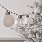 8.4m Warm White Bauble LED Garland