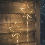 Set of 2 Micro LED Star Silhouette Stake Lights