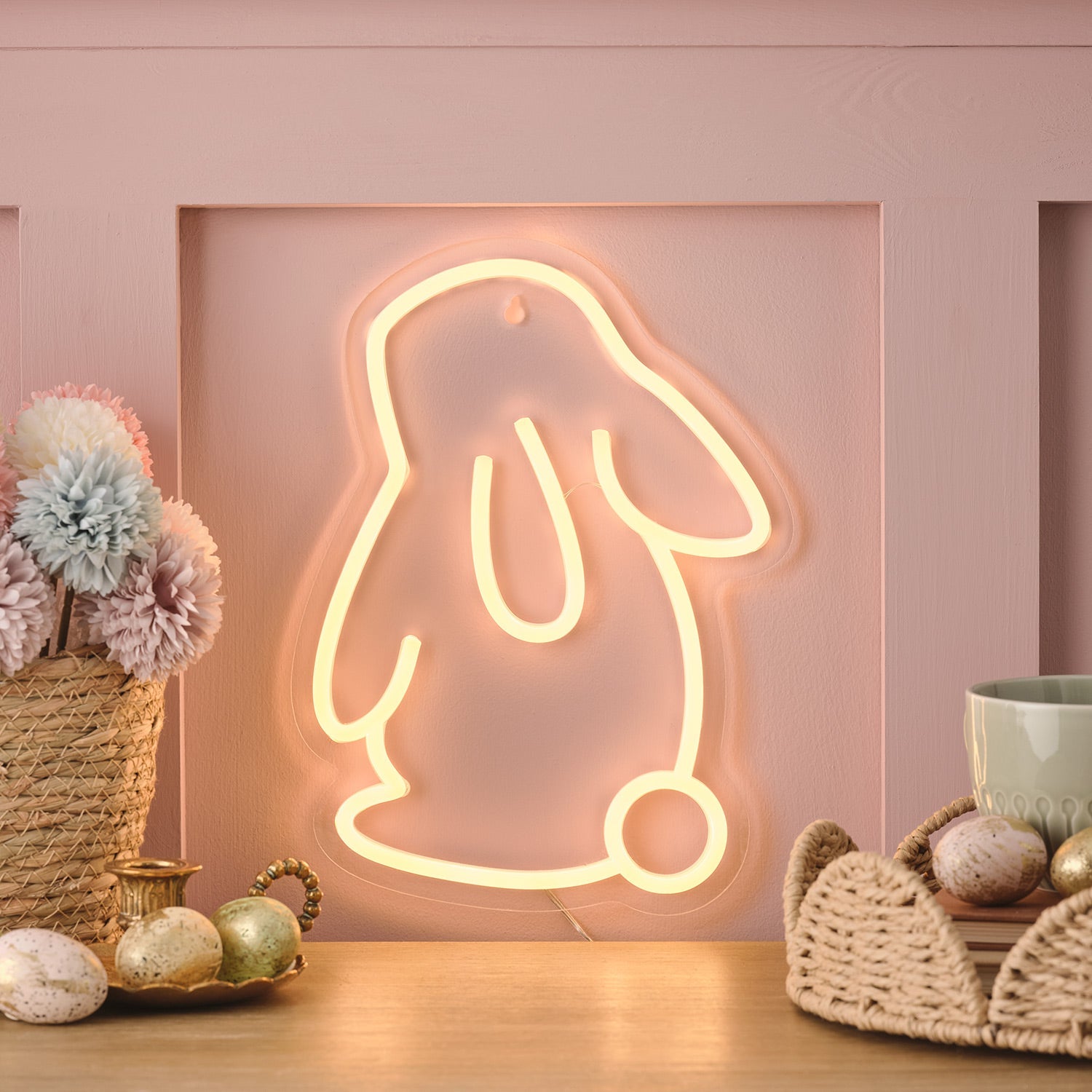Neon Bunny Wall Light