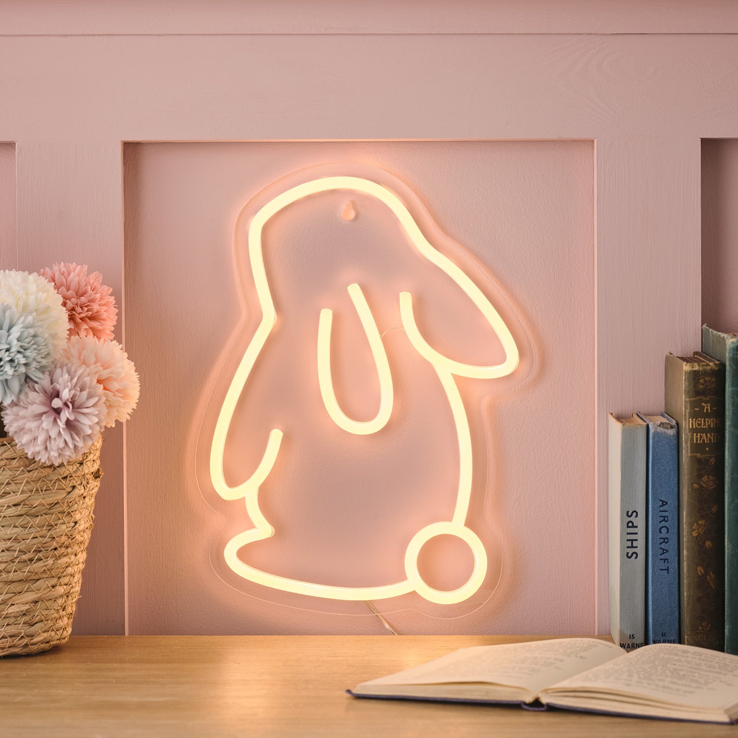 Neon Bunny Wall Light