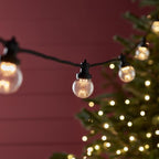 Pro Connect 85m 170 Warm White Connectable Festoon Lights Clear Cap Black Cable