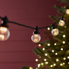 Pro Connect 80m 160 Warm White Connectable Festoon Lights Clear Cap Black Cable