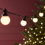 Pro Connect 20m 40 Warm White Connectable Festoon Lights Black Cable