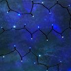 Pro Connect 85m 850 Blue & White Connectable String Lights Black Cable