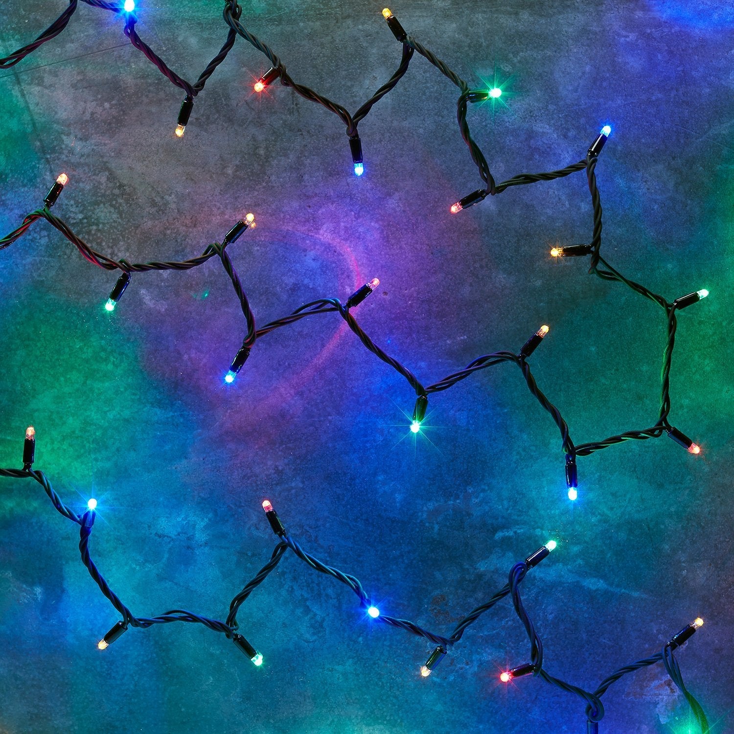 Pro Connect 155m 1550 Multi Coloured Connectable String Lights Black Cable