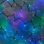 Pro Connect 60m 600 Multi Coloured Connectable String Lights Black Cable