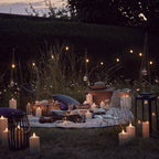 Pro Connect 135m 270 Warm White Connectable Festoon Lights Clear Cap Black Cable