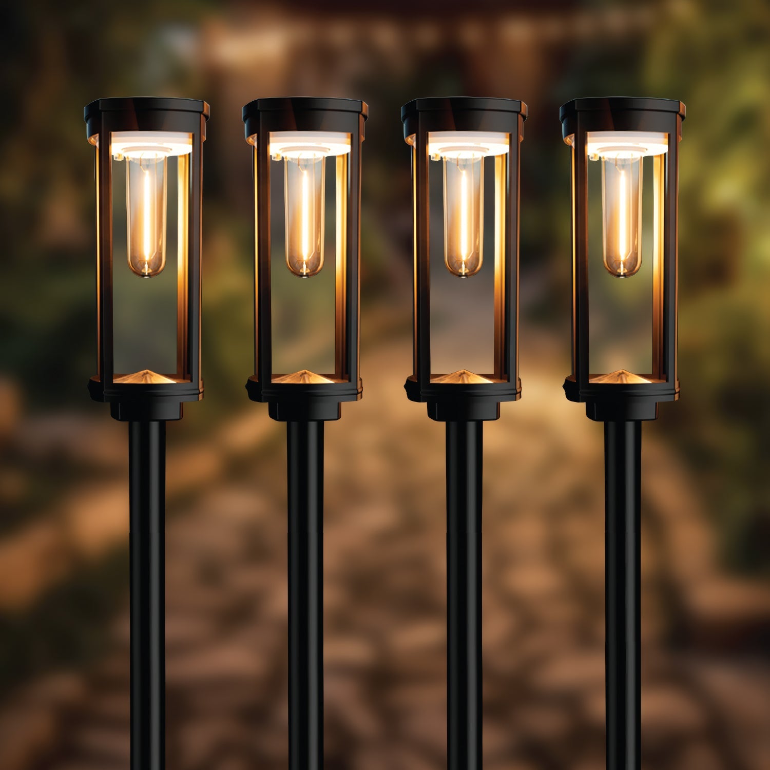 Lavenham Solar Garden Stake Lights - 4 Pack