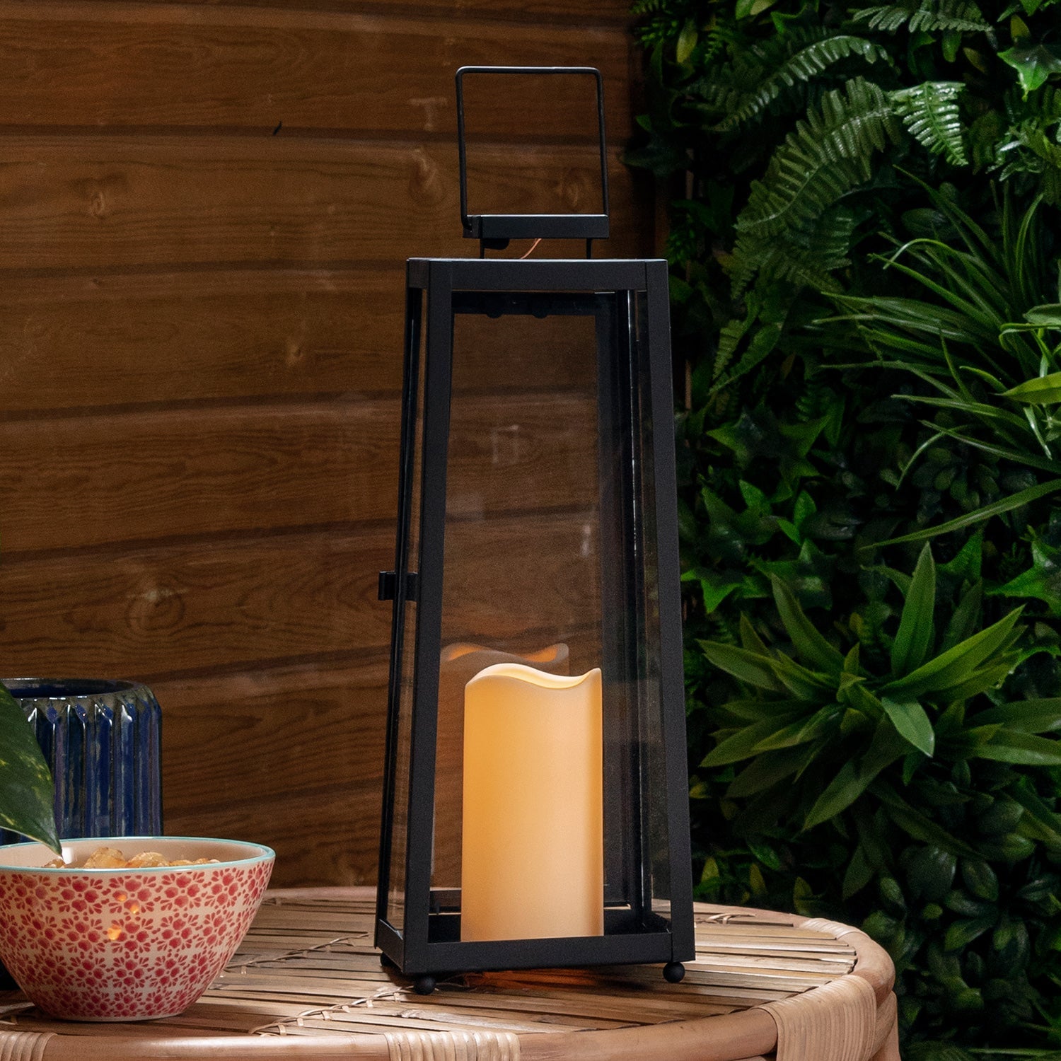 Porto Large Solar Metal Garden Lantern