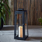 Porto Large Solar Metal Garden Lantern