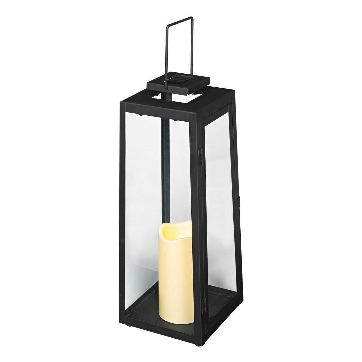 Porto Large Solar Metal Garden Lantern