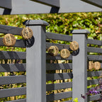 10 Rattan Sphere Solar Fairy Lights