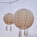 3 Lucena Cream Tassel Solar Lanterns