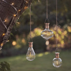 Set of 3 Warm White Hanging Solar Lights