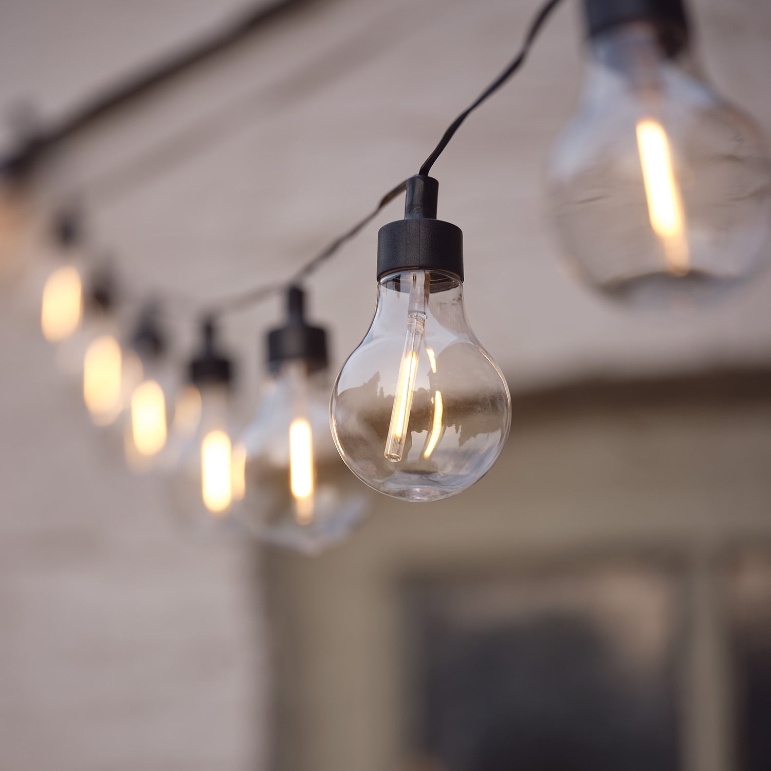 20 Warm White Vintage Style Solar Festoon Lights