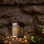 Moroccan Solar Lantern & Hanging Hook Bundle