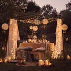 3 Pastel Lucena Tassel Hanging Solar Lanterns