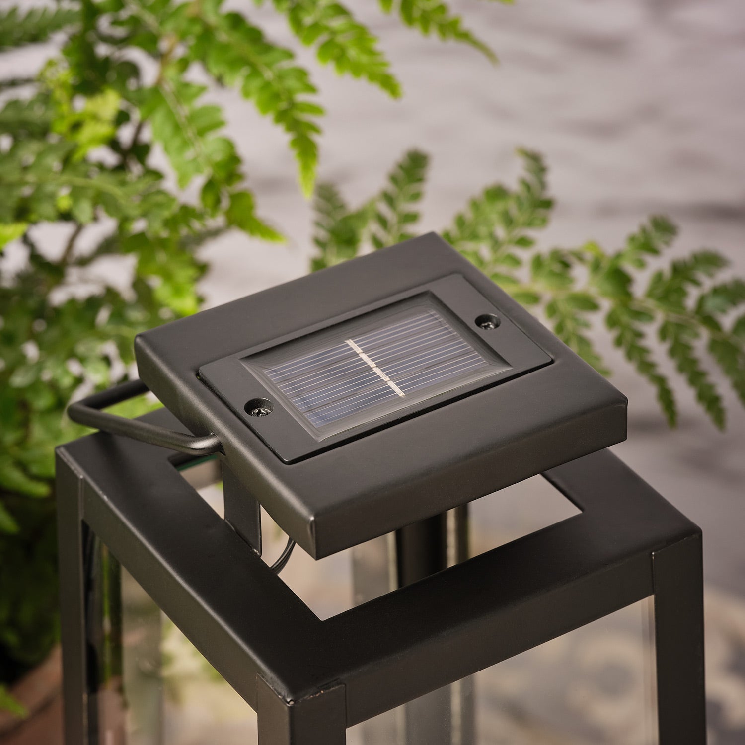 Regular Porto Solar Metal Lantern with TruGlow® Candle