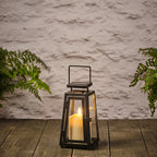 Porto Solar Metal Lantern Trio with TruGlow® Candles