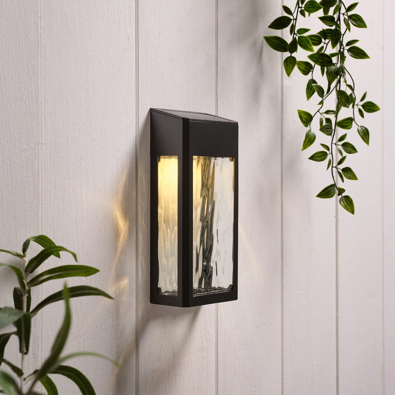 Glass Solar Wall Light