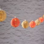 10 Rattan Ball Solar Fairy Lights