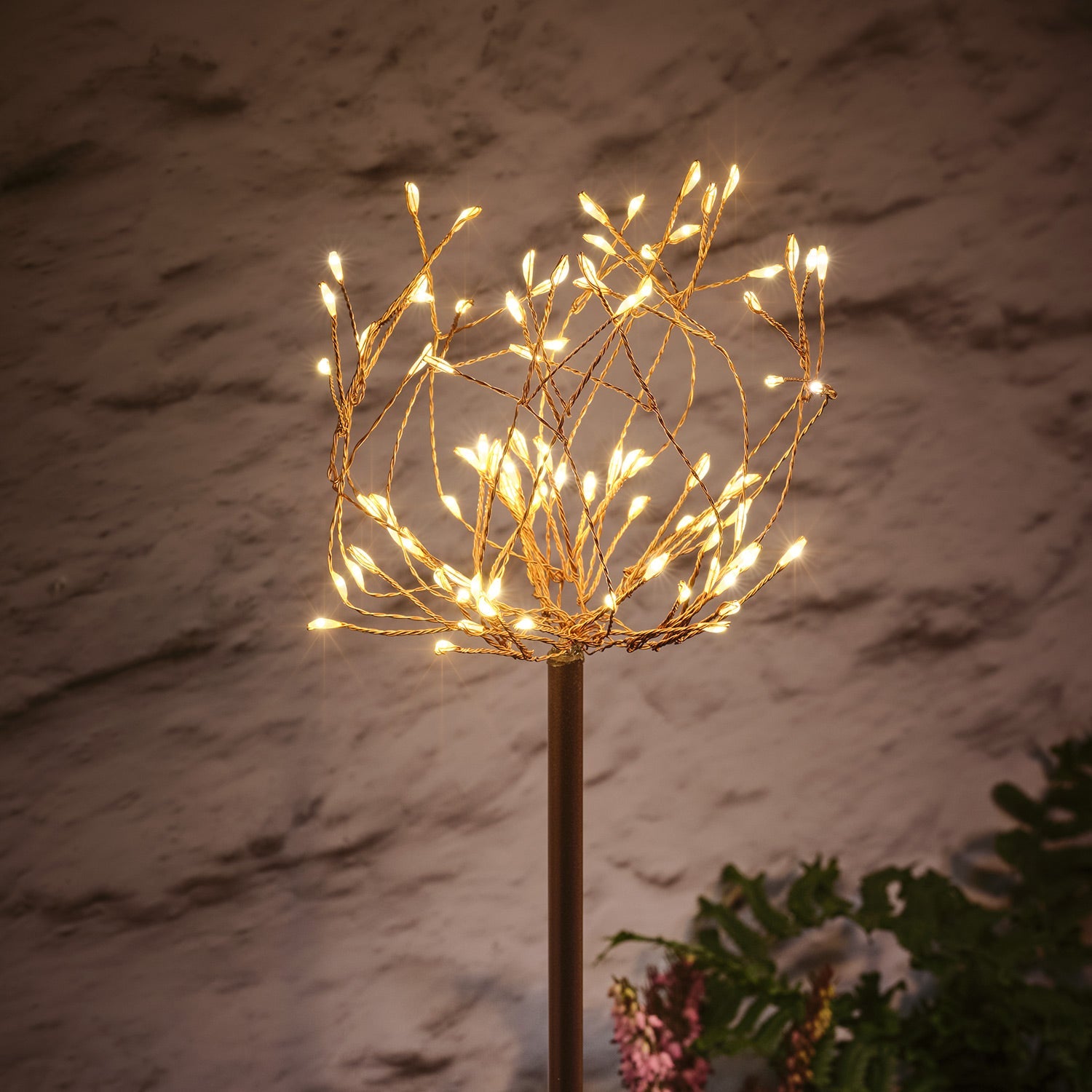 3 Flower Shaped Micro LED Solar Stake Lights