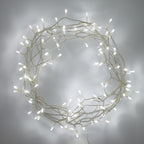 100 White LED Fairy Lights On Clear Cable