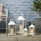 59cm Albury White Garden Lantern with TruGlow® Candle