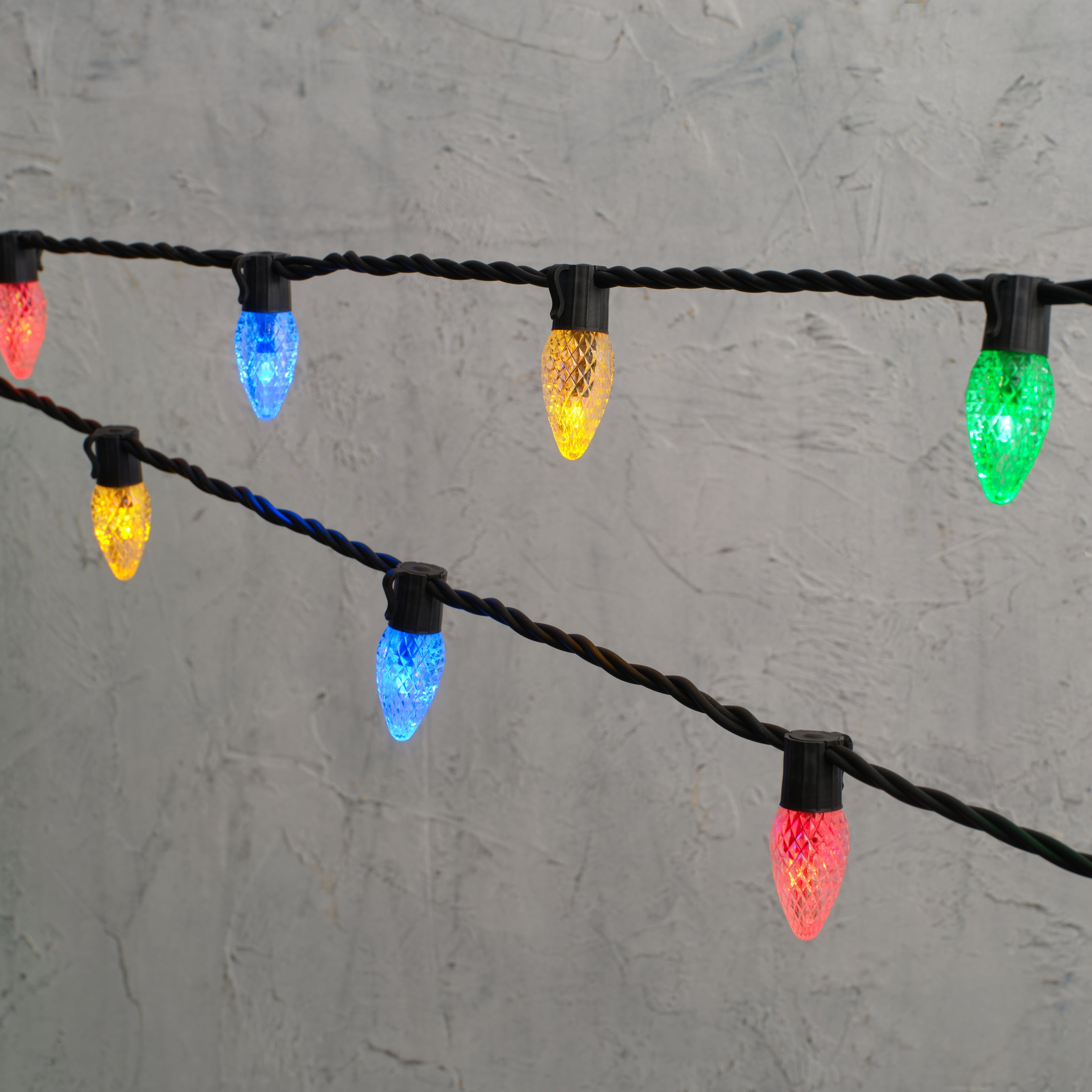 Plus Connect 105m 525 Multi Coloured Connectable C9 Fairy Lights Black Cable