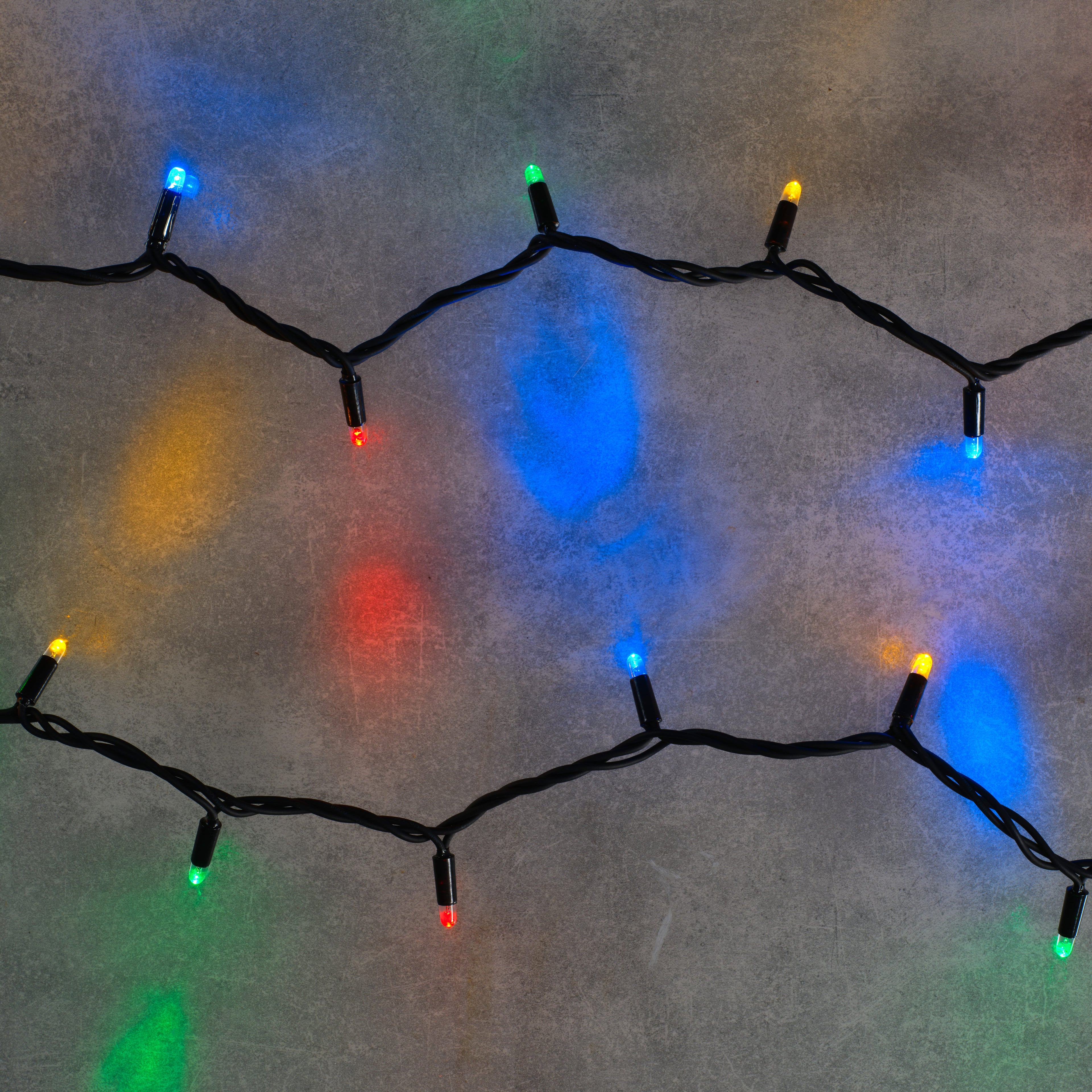 Plus Connect 40m 400 Multi Coloured Connectable Fairy Lights Black Cable