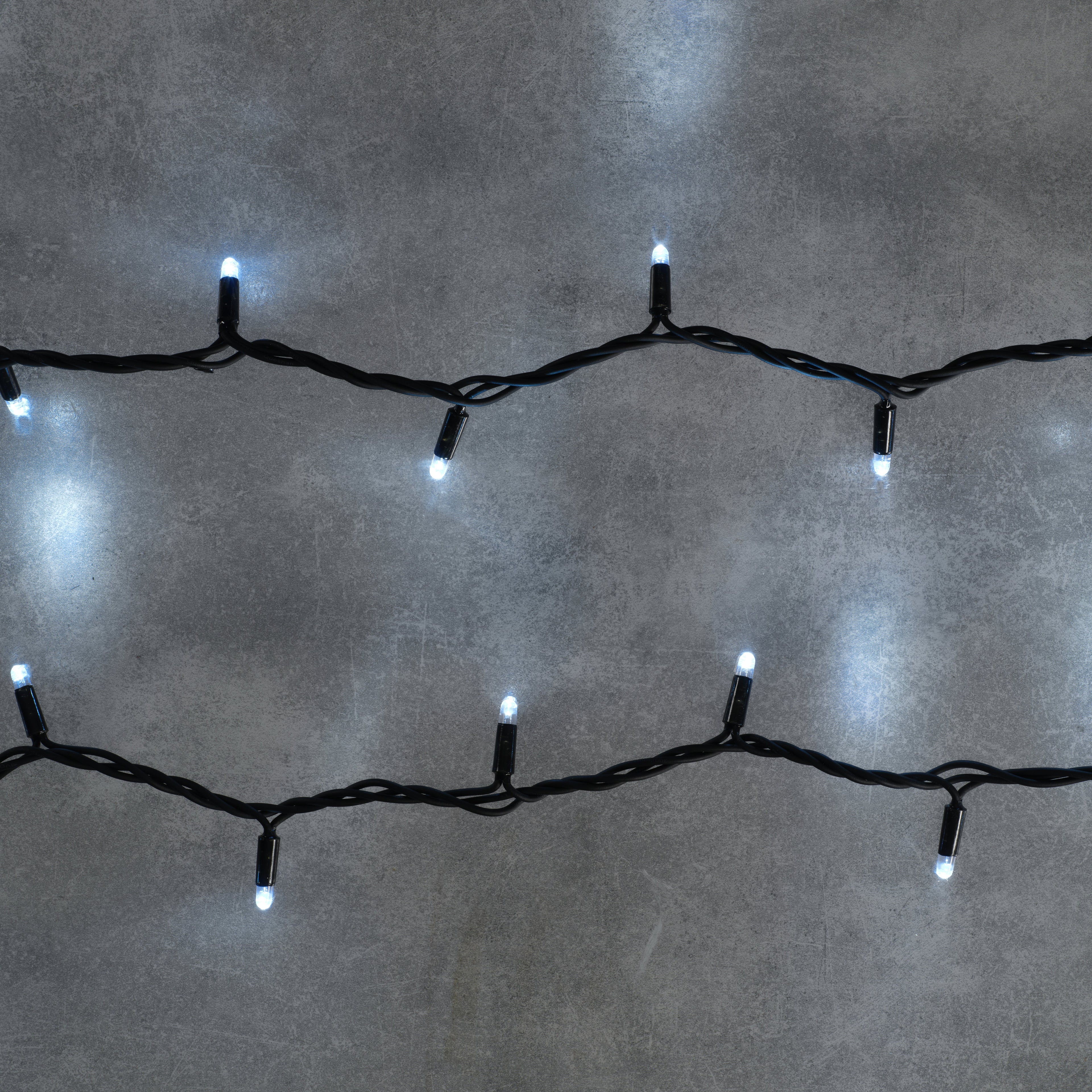 Plus Connect 5m 50 White Connectable Fairy Lights Black Cable