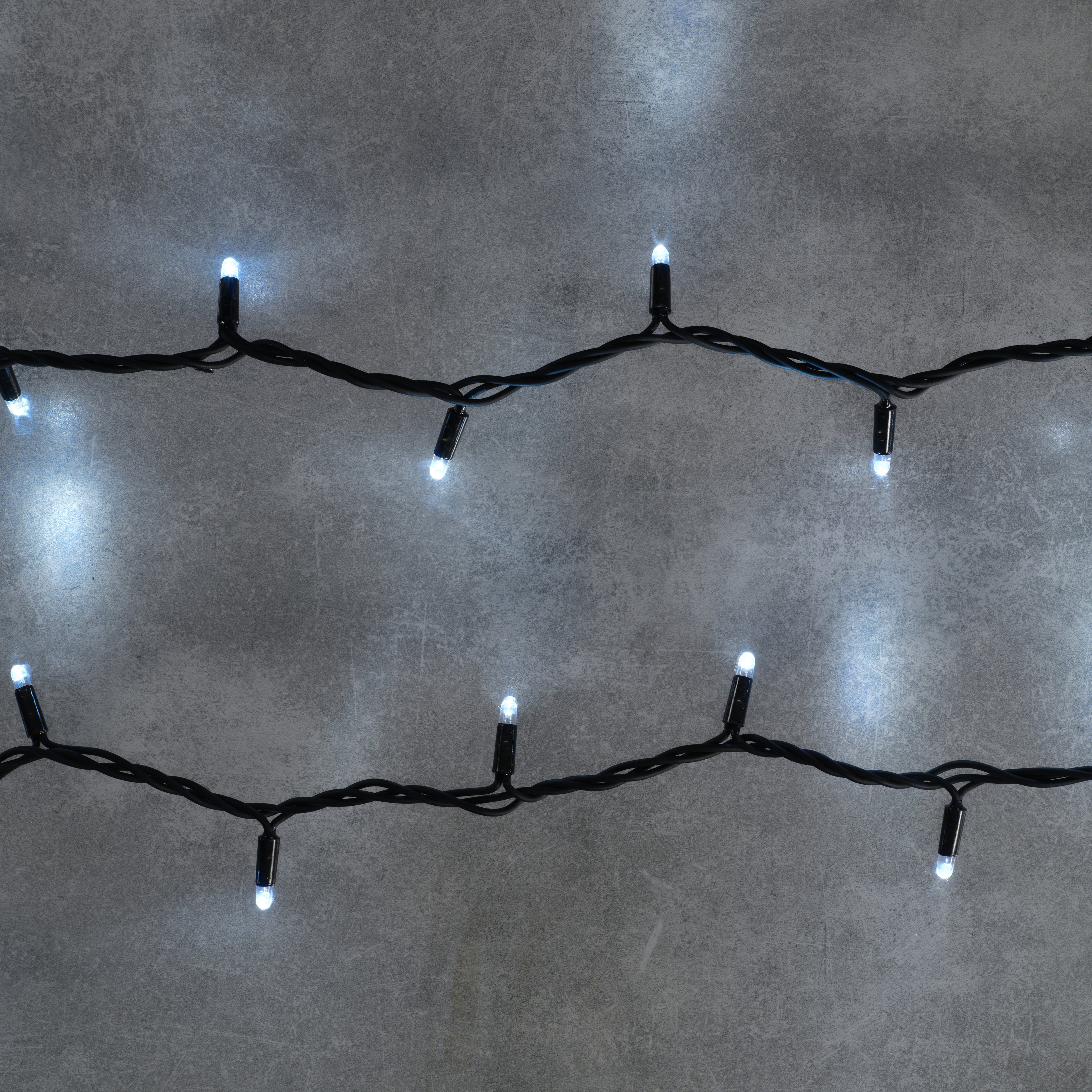 Plus Connect 95m 950 White Connectable Fairy Lights Black Cable