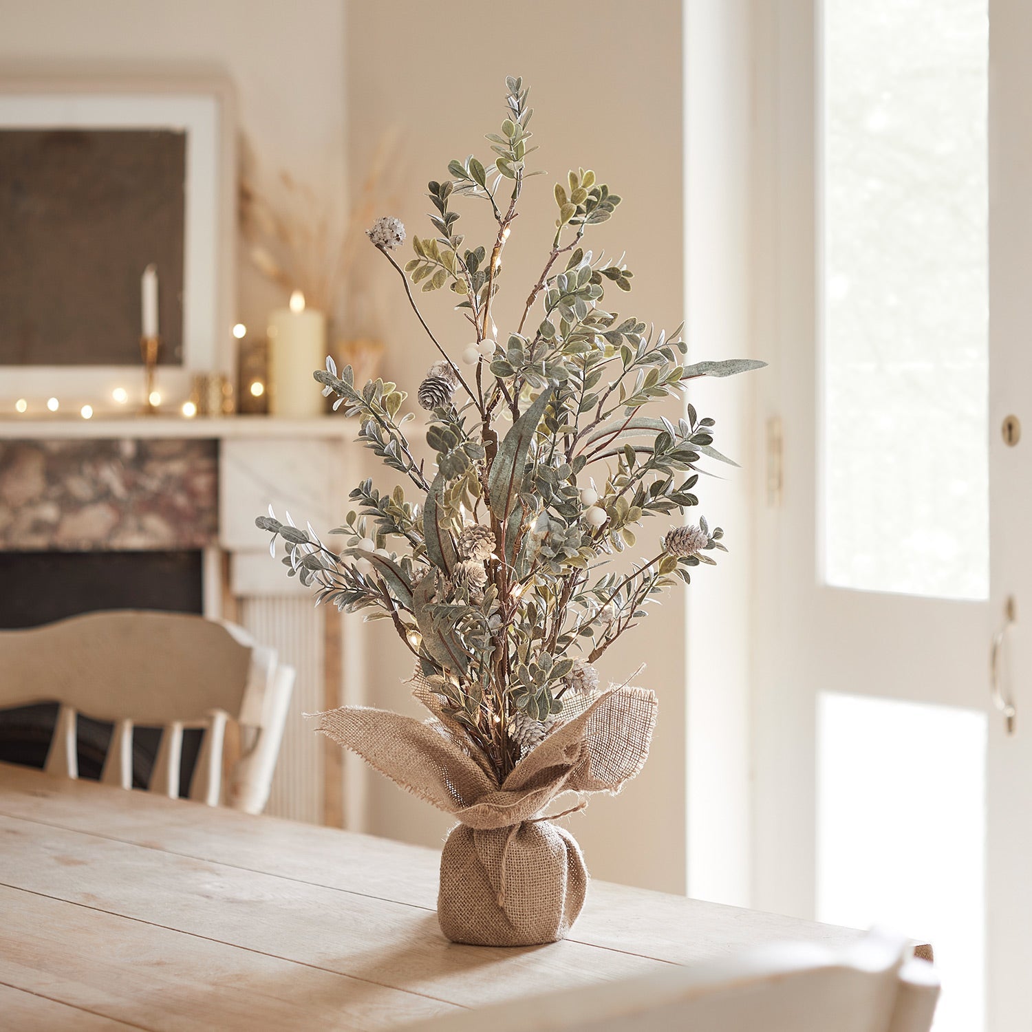 63cm White Berry Mini Christmas Tree