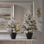 60cm Pre Lit Snowy Christmas Tree