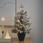 60cm Pre Lit Snowy Christmas Tree