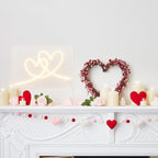 Set of 3 Felt Heart Decorations