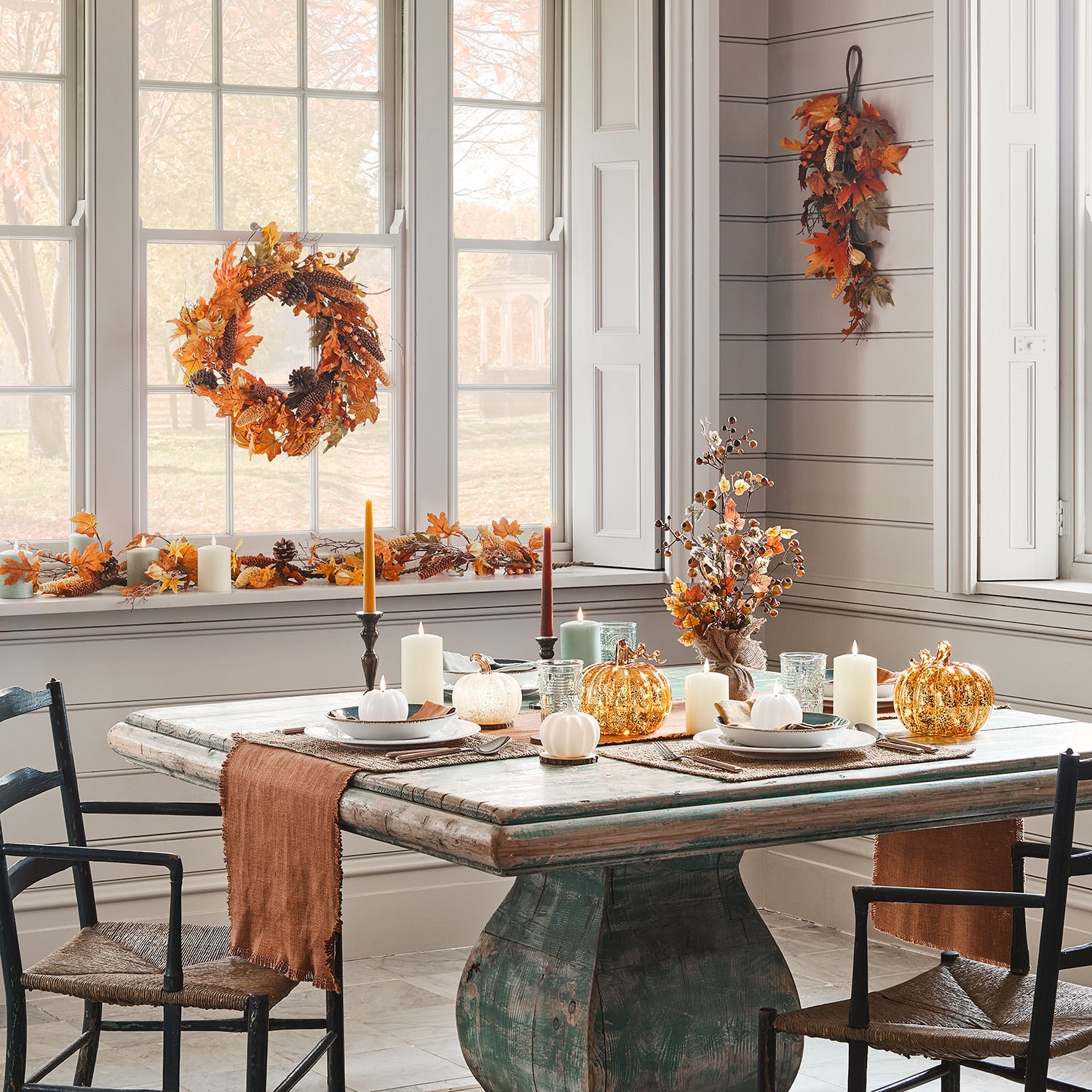 50cm Berry & Pinecone Autumn Wreath