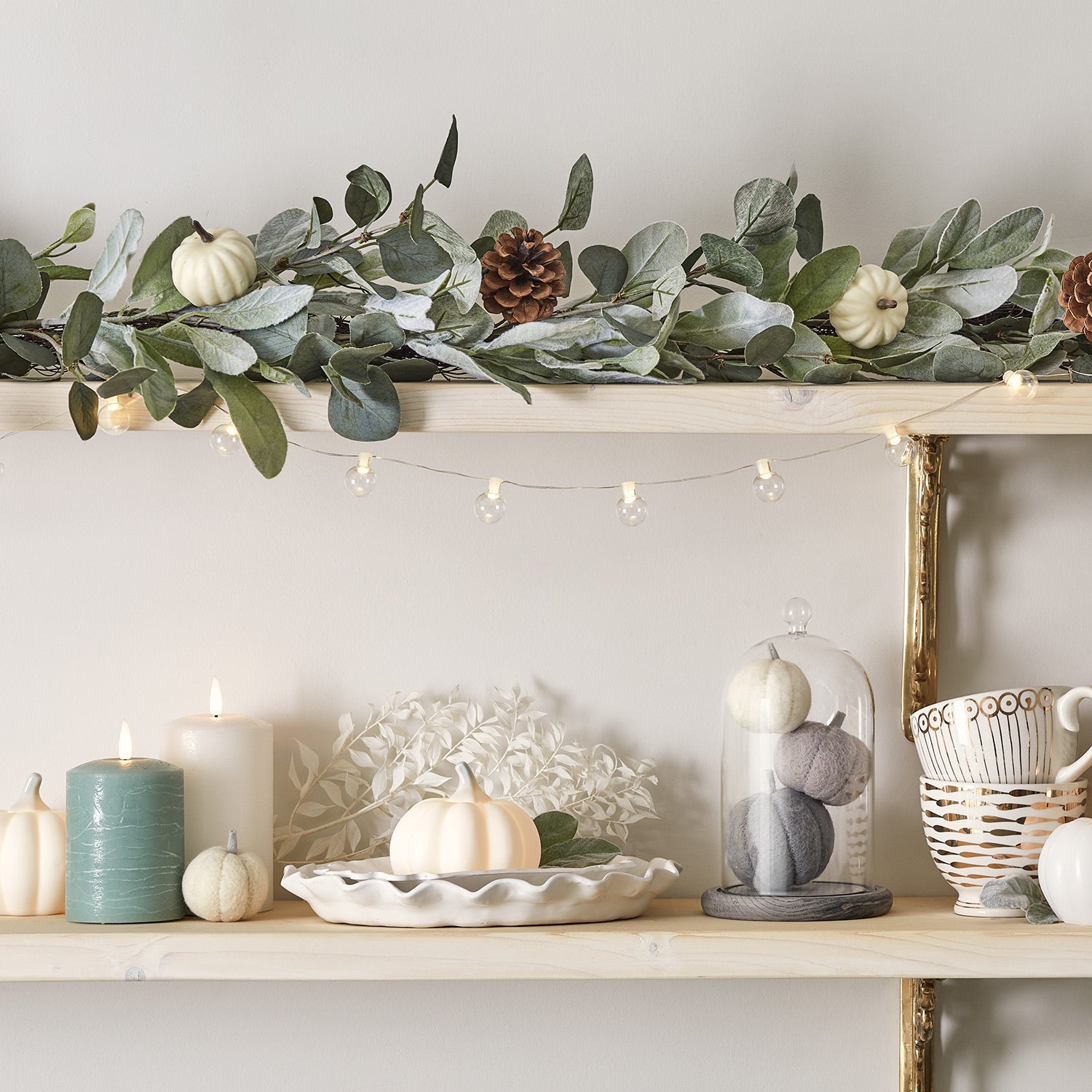 Mini Light Up Ceramic Pumpkin Trio