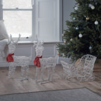 68cm Reindeer & Sleigh Battery Christmas Figure