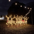 2m Studley Rattan Stag Dual Colour LED Light Up Reindeer